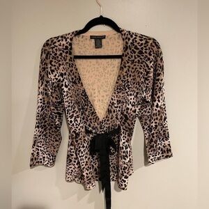 Animal print top size M
